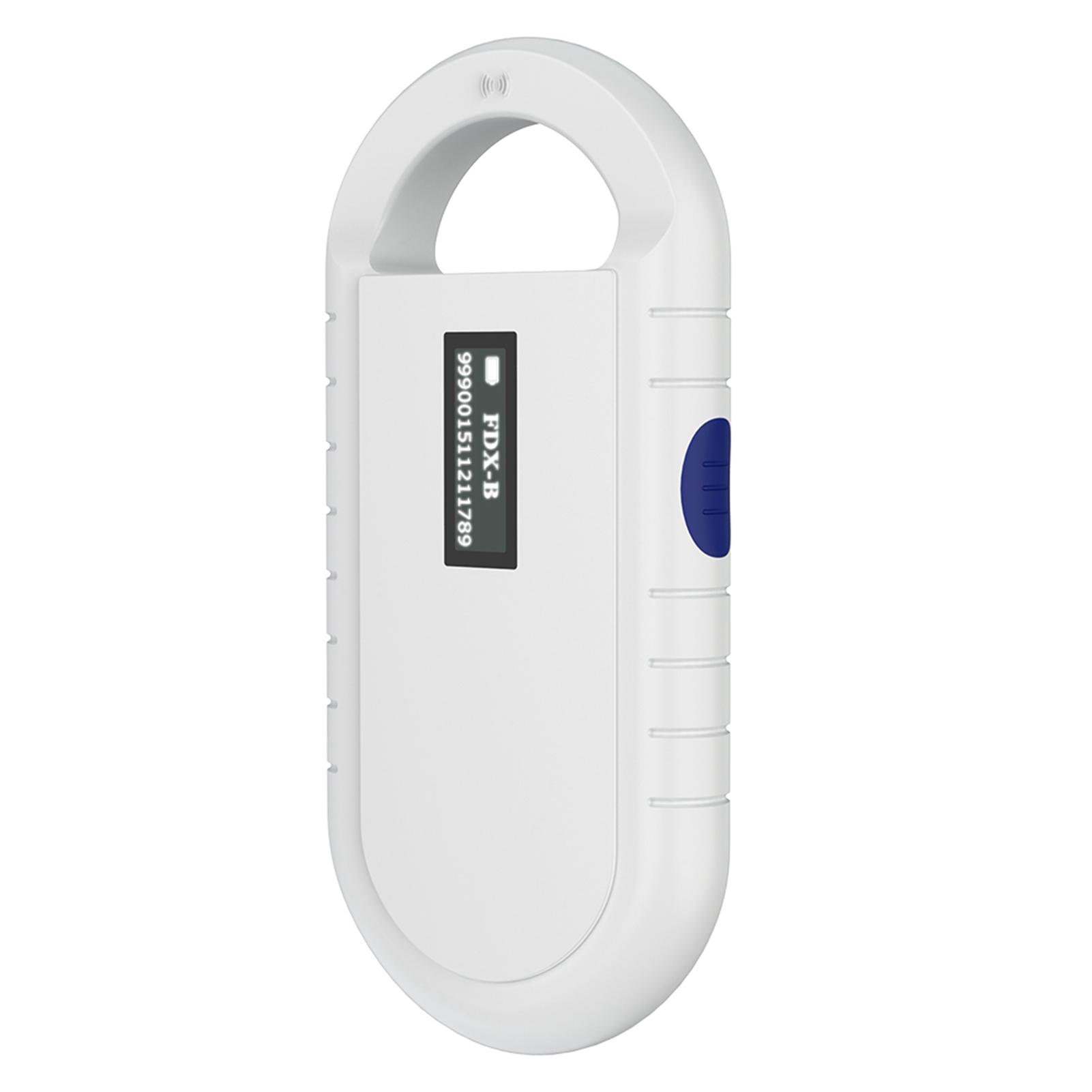 

Портативный ручной считыватель чипов животных, сканер микрочипов домашних животных, универсальный считыватель RFID белый