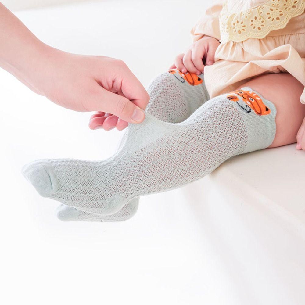 6Pairs Mesh Calf Socks Baby Cartoon Animal Long Tube Socks Cute Infant Cotton Stockings  Kids