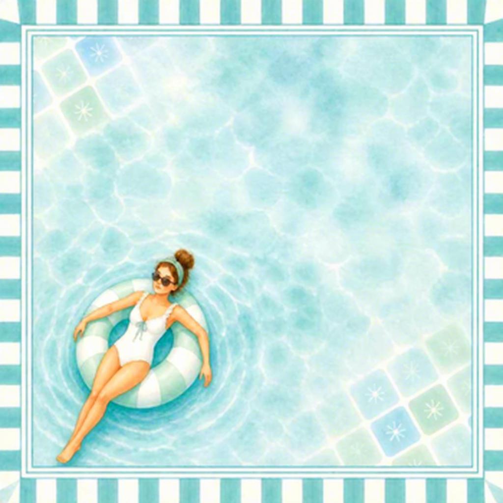 Luxury Modern Poolside Printed American Mahjong Mat High Density Neoprene Non Slip Foldable Table Pad Summer Leisure Mahjong 80*80cm