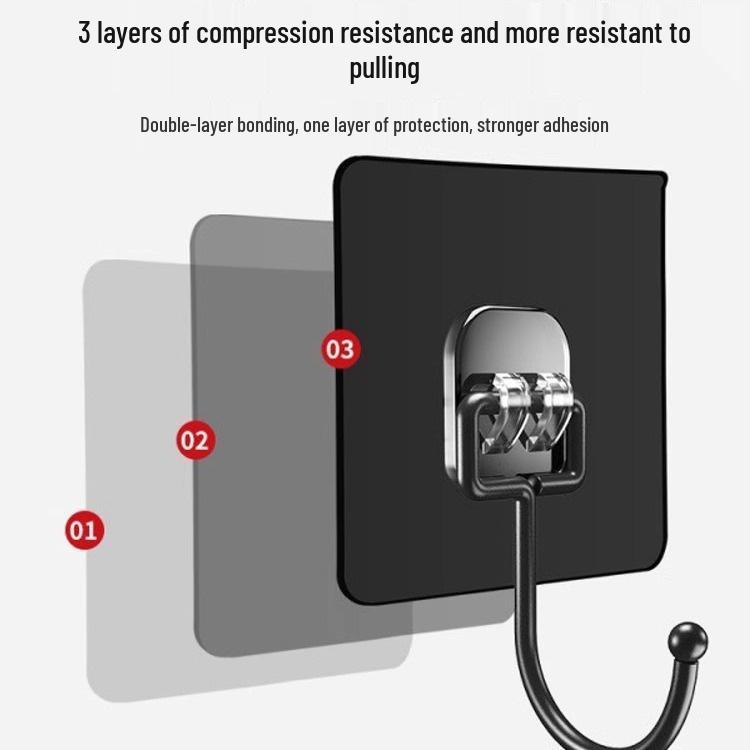 Transparent Seamless Adhesive Hooks - Strong Load Bearing for Home, Kitchen & Bathroom