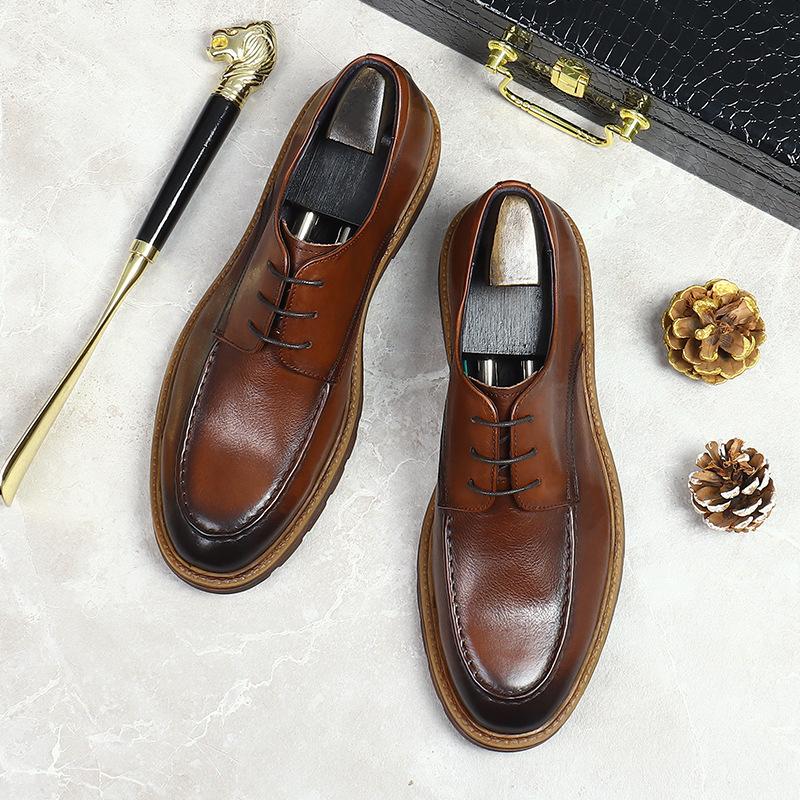 Italian Luxury Man Shoes  Genuine Leather Flat Oxford Casual Business Social Shoe Male Sneakers 2024 Spring New
