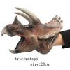 Soft Vinyl Rubber Animal Head Hand Puppet Figure Toys Gloves Model Gift Dinosaur Hand Puppet Toys For Halloween dress up