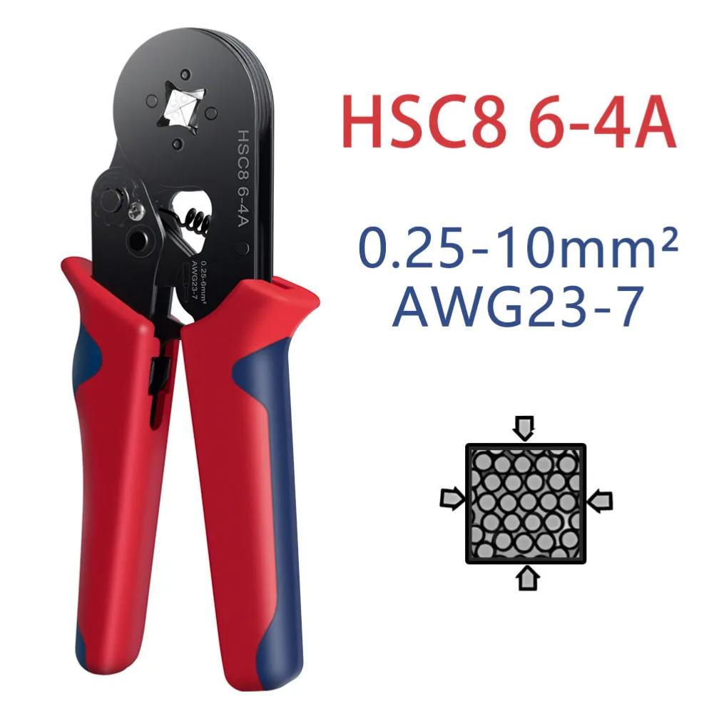 Crimpzange für Rohrklemmen, Handwerkzeuge HSC8 6-4A, elektrische Mini-Kompressionsdraht-Crimpzange