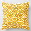 Home Decor Golden Leaf & Wave Pattern Pillow Covers Pattern Cushion Cover Suitable for Sofa Bedroom Car Pillow Cover