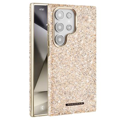 Luxusný trblietavý magnetický kryt pre Samsung Galaxy S25 Ultra S24+ Plus Kryt s kamienkami s galvanicky pokovovaným rámom pre ženy Dievča Jej