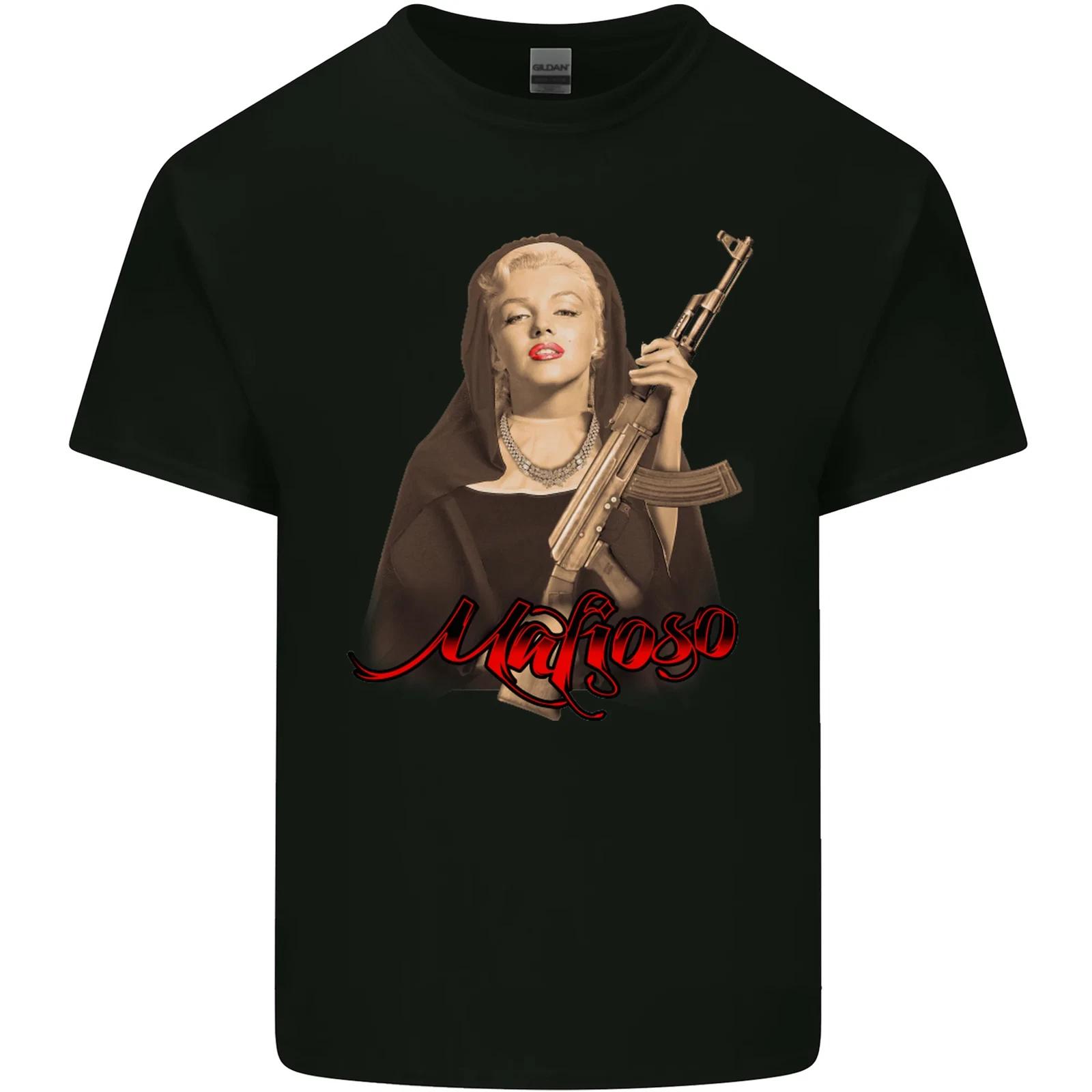 Marilyn Mafioso AK-47 Gangster Mafia Kids T-Shirt Childrens XL