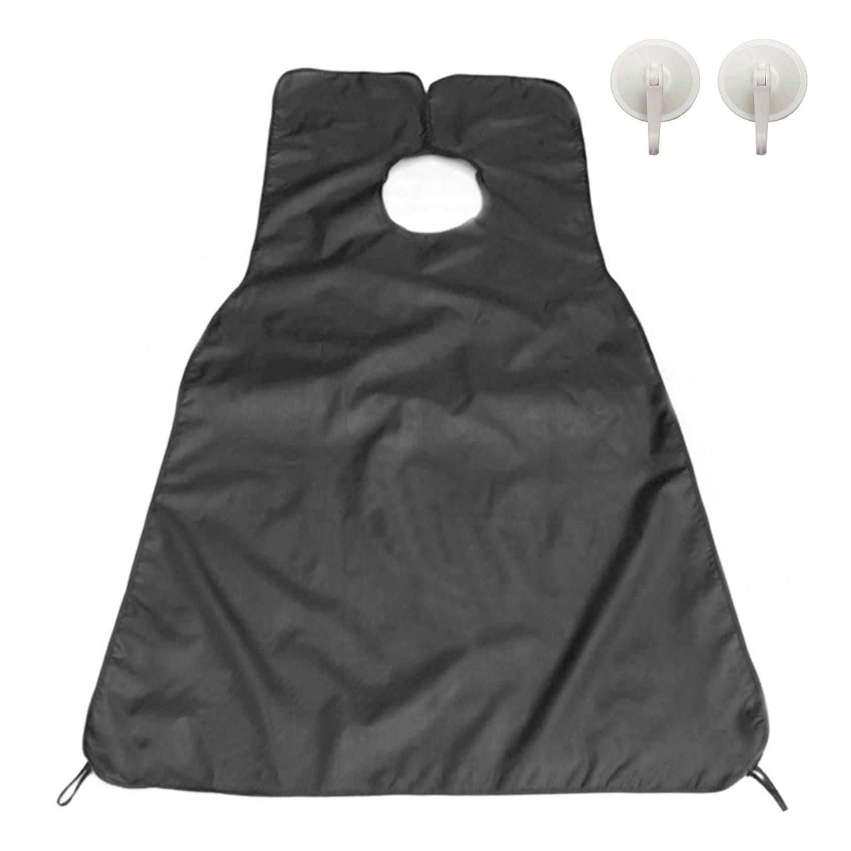 

Фартук для бороды для мужчин, ткань для бритья и стрижки, антипригарная ловушка для бороды с 2 прочными чёрный