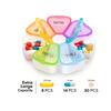 New Hot Portable Premuim 7 Day 7 Grids Weekly Rainbow Pill Cases Organizer Box Storage Container for Medicine Vitamin Fish Oils