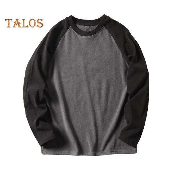 

Мужская лоскутная толстовка свободного покроя с круглым вырезом, классическая осенне-зимняя мягкая теплая свободная повседневная уличн L серый