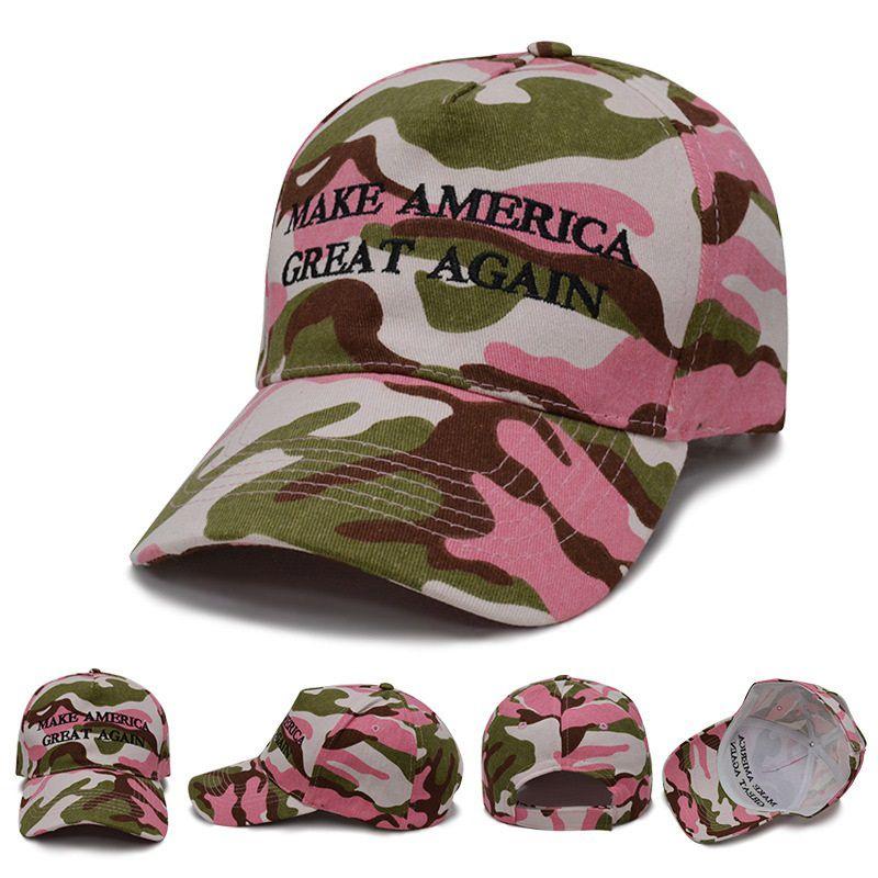 Make Great America Again Donald Trump Hat Digital Camoflage Cap Pink Jungle