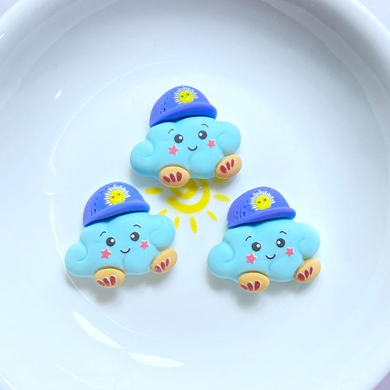 10Pcs New Cute Mini Bear /Rabbit /Cloud  Flat Back Resin Cabochons Scrapbooking DIY Jewelry Craft Decoration Accessories