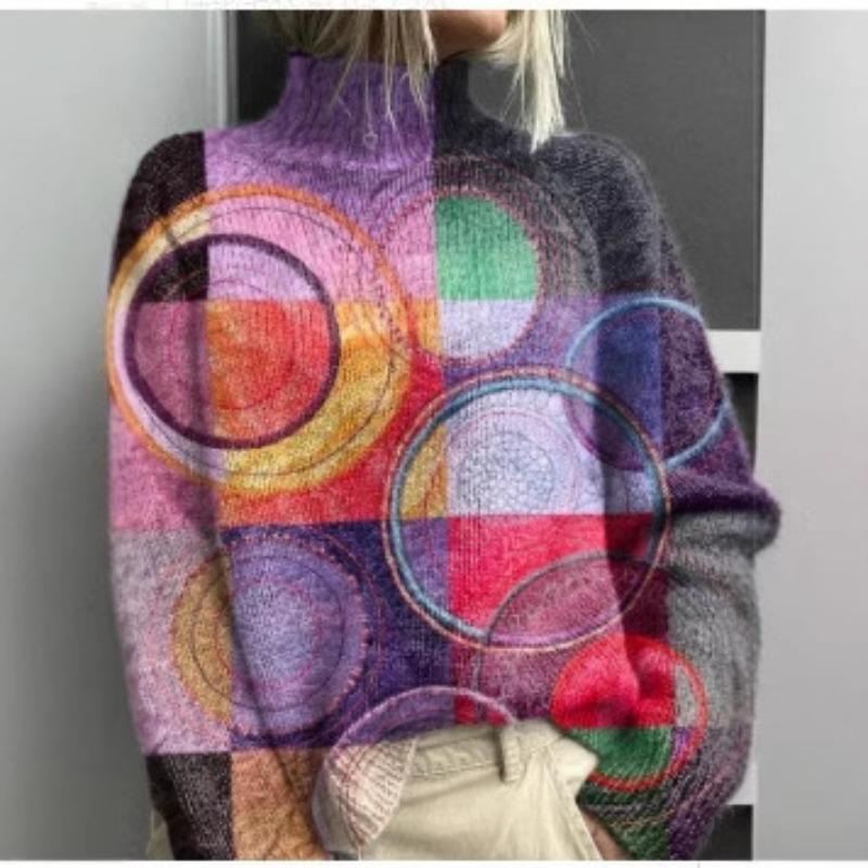 XS-6XL A Variety of Optional 2025 Latest Christmas Abstract Print Casual Outerwear Sweater