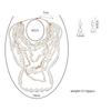 Europäischer und amerikanischer übertriebener mehrlagiger Perlen-Halskette Ohrringe Set Damen lange Pulloverkette Temperament-Passform