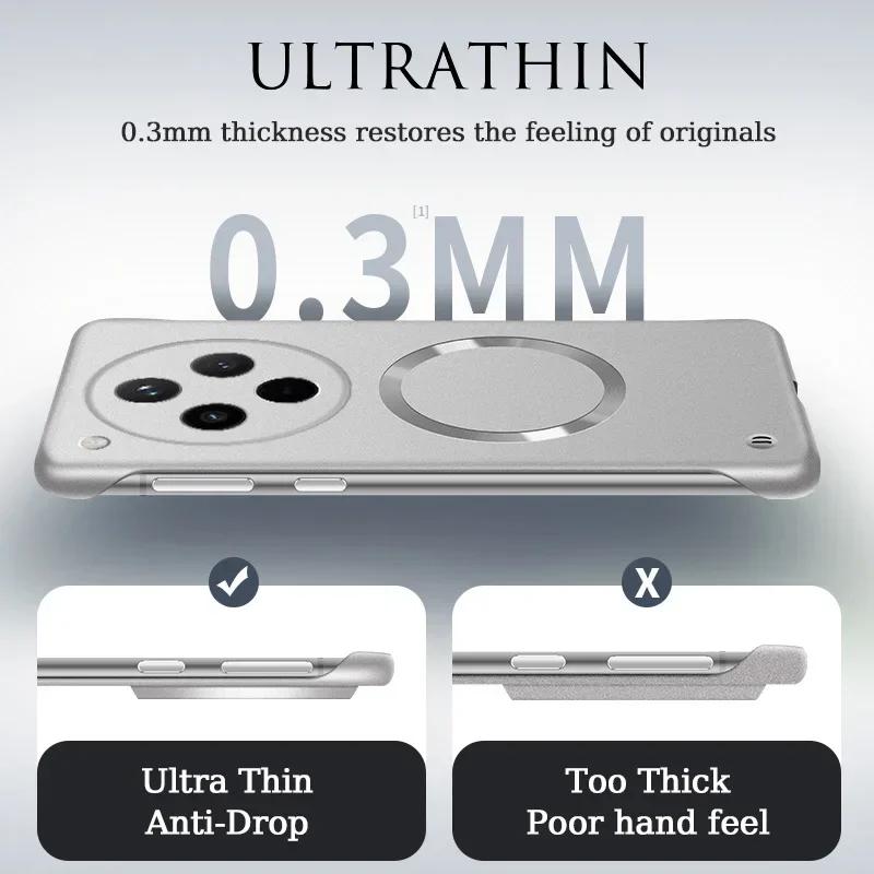 Ultra Thin Metallic Frameless Magnetic Case For OPPO Find X8 Pro X8 Ultra X8S X8S Plus Magnetic Shockproof Protect Cover
