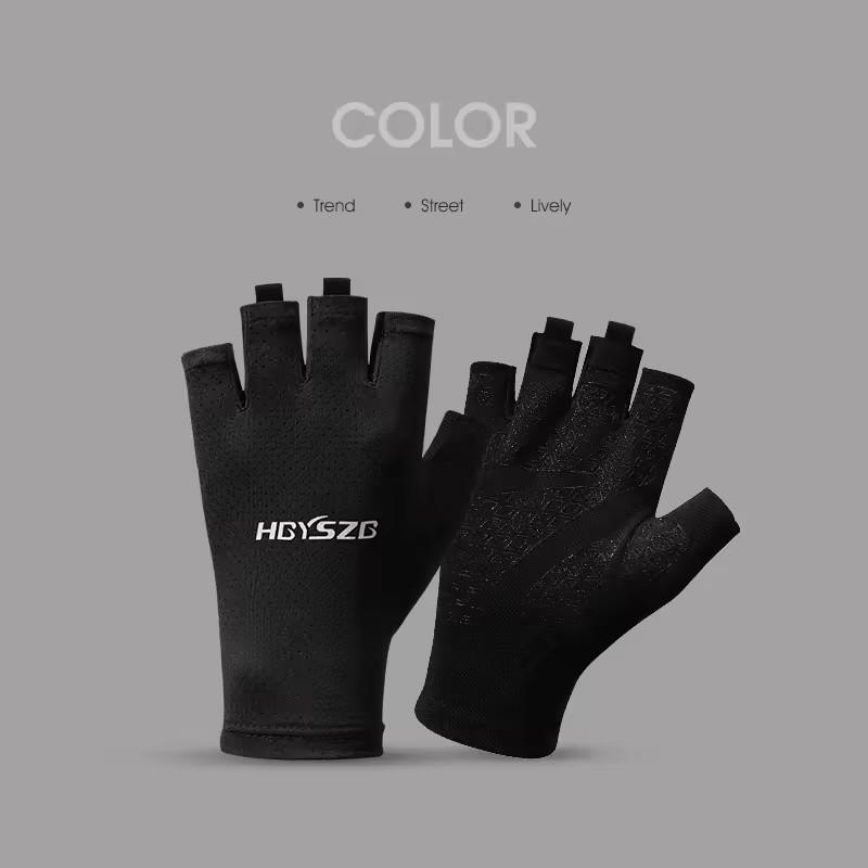 Breathable Anti-slip Lightweight Custom Half Finger Exercise Fitness Women Men Gym Gloves Xl чёрный