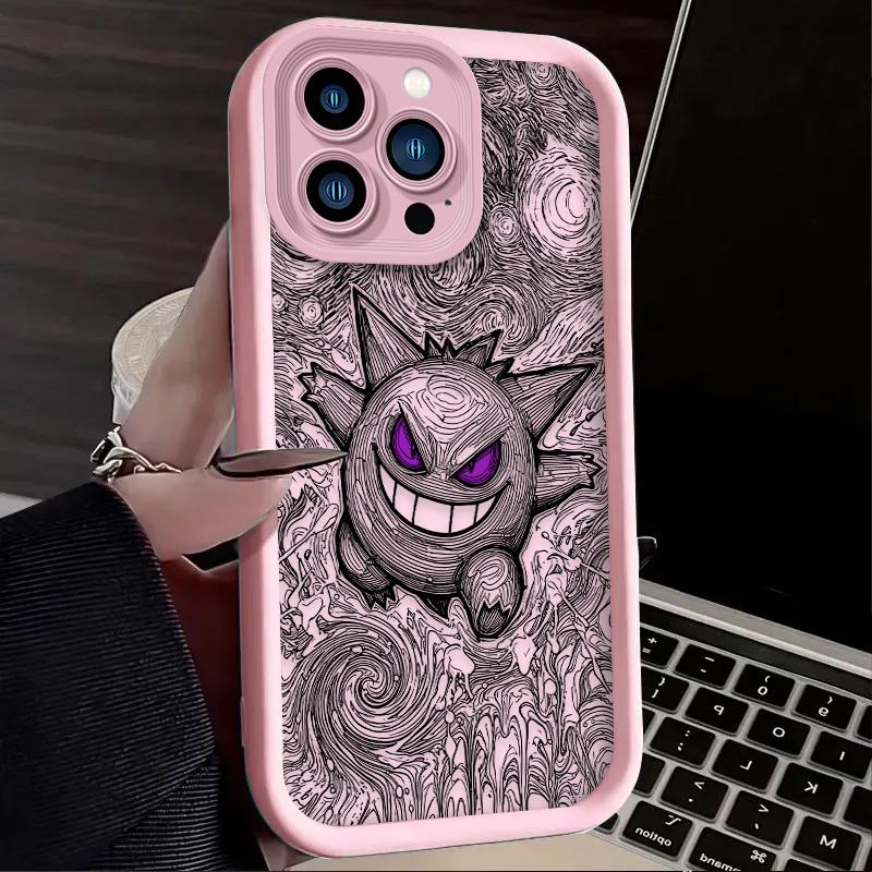 P-Pokemon Gengar Cool Phone Case For iPhone 17 Air 16 16E 15 14 13 12 11 Pro Max X XS X S Max XR SE 2020 SE4 7 8 Silicone Cover