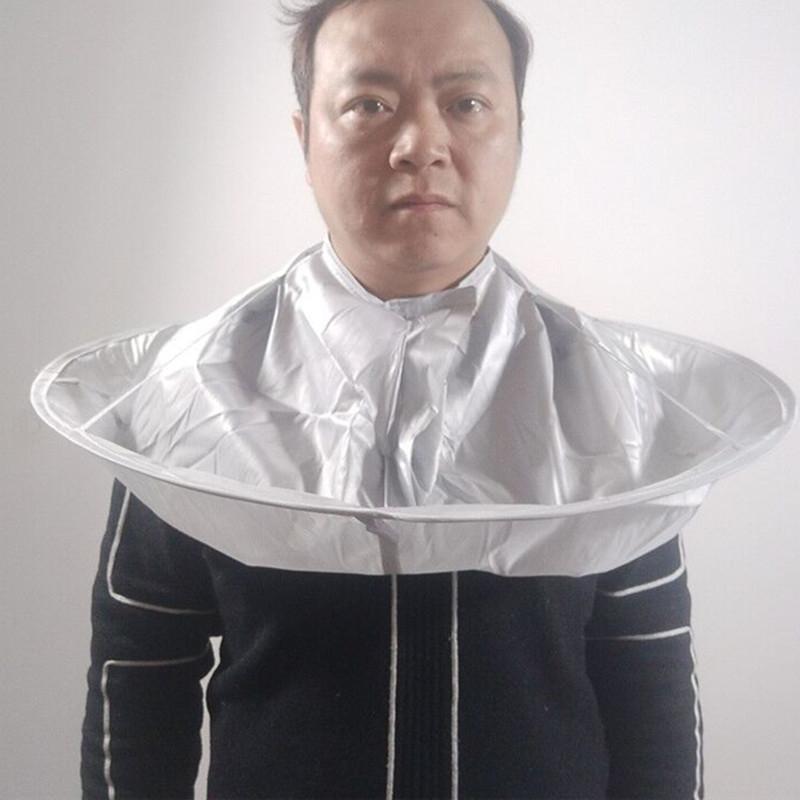 Взрослые Волосы Стрижка Плащ Парикмахерская Водонепроницаемый Парикмахерская Пончо серебряный