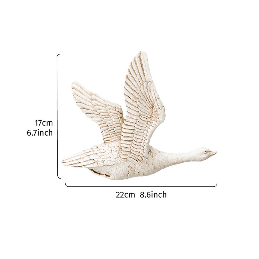 Golden Geese Wall Hanging Golden Bird Decorative Piece Three-dimensional Background Wall Decoration Resin Handicrafts