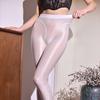 Plus Size Triangle Crotch Shaping Pantyhose Super Glossy Smooth Yoga Leggings Women Sexy Oil Shiny Pole Dance Clubwear