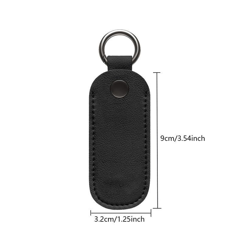 Kožené pouzdro na U disk s kroužkem na klíče, taška na USB flash disk, ochranný obal na flash disk, pouzdro na paměťovou kartu