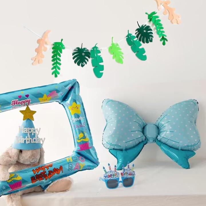 Bow Floating Aluminum Foil Cartoon Baby Party Cloud Balloon for Birthday Decoration