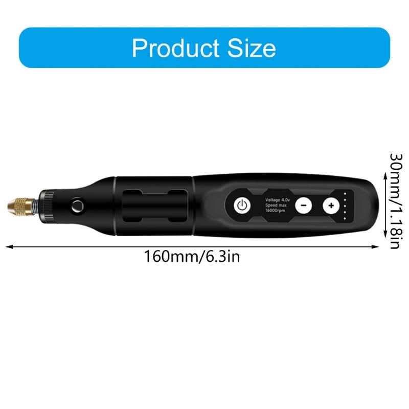 Compact 4V Rechargeable Electric Grinder 16000RPM 5 Speed Adjustable Rotary Tool Kits for Woodworking Metal Crafting
