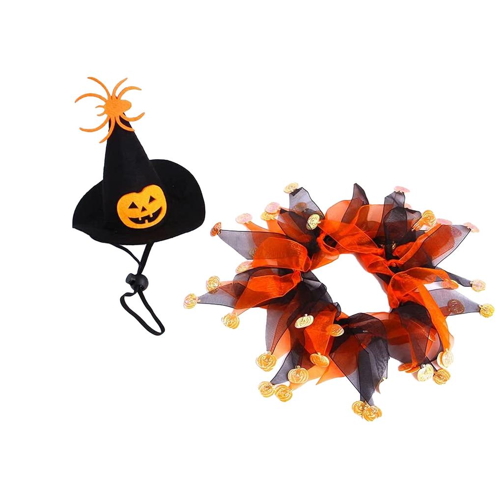 Halloween Hat Scarf Set, Cat Costume
