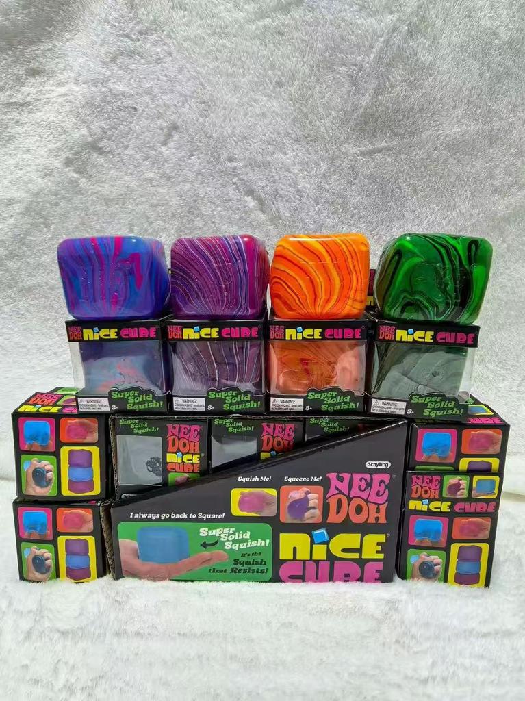 Needoh Decompression Flow Ice Cube Square Maltose Luminous High-Value Toy Vent Rebound