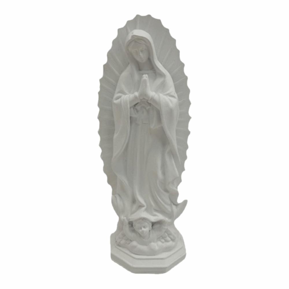 

Resin Virgin Mary Figurine Catholicism Protestantism Resin Madonna Statue Handicraft Prayer Religious Gypsum Ornament білий