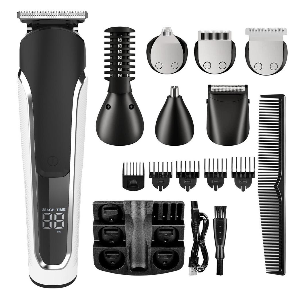 Digital Display Hair Clipper Set: Electric Trimmer for Hair Salons & Precision Shaving