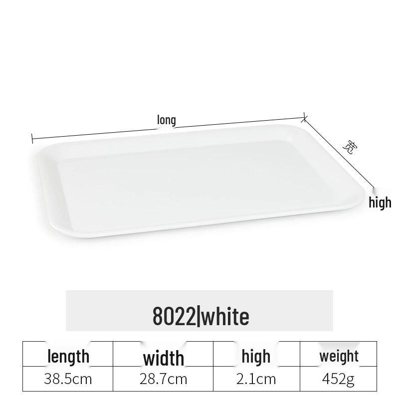 Melamine Rectangular Serving Tray for Cups, Bread, and Cake