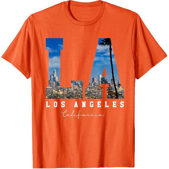 Los-Angeles Kalifornie LA Panorama Hrdost-Černobílé Tričko