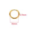 10 Stück 316L Edelstahl Creolen Ohrringe Damen Herren Punk Hiphop Kreisförmige Ohrstecker Ring Schmuck Goldfarbe Zubehör Großhandel