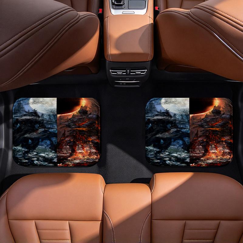 Game Black Car Floor Mats Full Coverage All-Season Car Mats, XPE Non-Slip And Wear-Resistant Mats Suitable for SUV Interiors, Textured Car Carpets