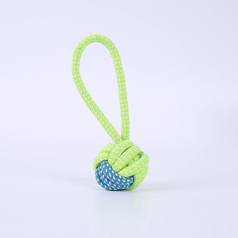 Durable Cotton Rope Pet Toy Set: Teething & Knotted Ball Toys for Cats and Dogs