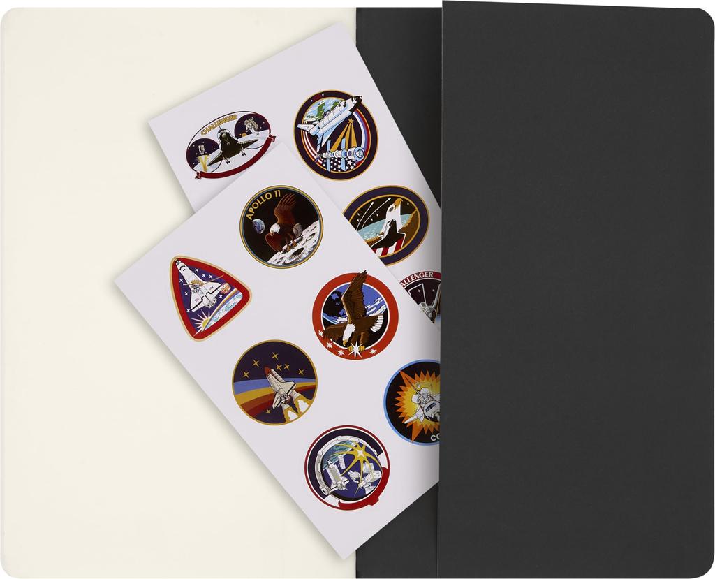 Moleskine Notebook Set of Cahier Large Size X Light SKCAHLP7063S2 2, NASA-Inspired Journal, (13cm 21cm), Gray,