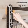 Vier-Saugnapf-Stanzfreier Wandmontage-Klappbarer Badezimmer-Handtuchhalter & Ablage