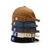 Corduroy Solid Color Brimless Cap for Men Women Adjustable Landlord Docker Cap Streetwear Hip Hop Hats Retro Beanie Dome Hats