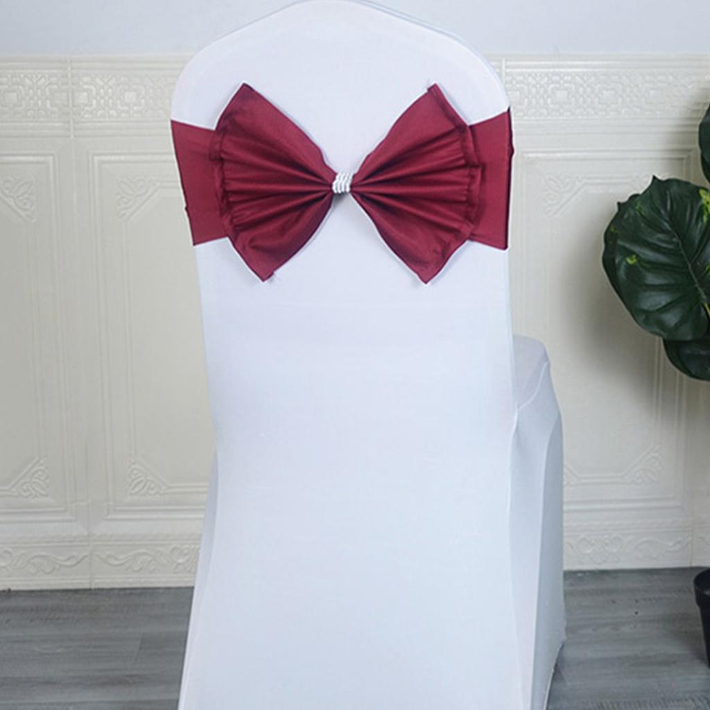 Chair Sash For Weddings Anniversaries Birthdays And Christmas Event Chair Back Decoration Chair Bows 1PC