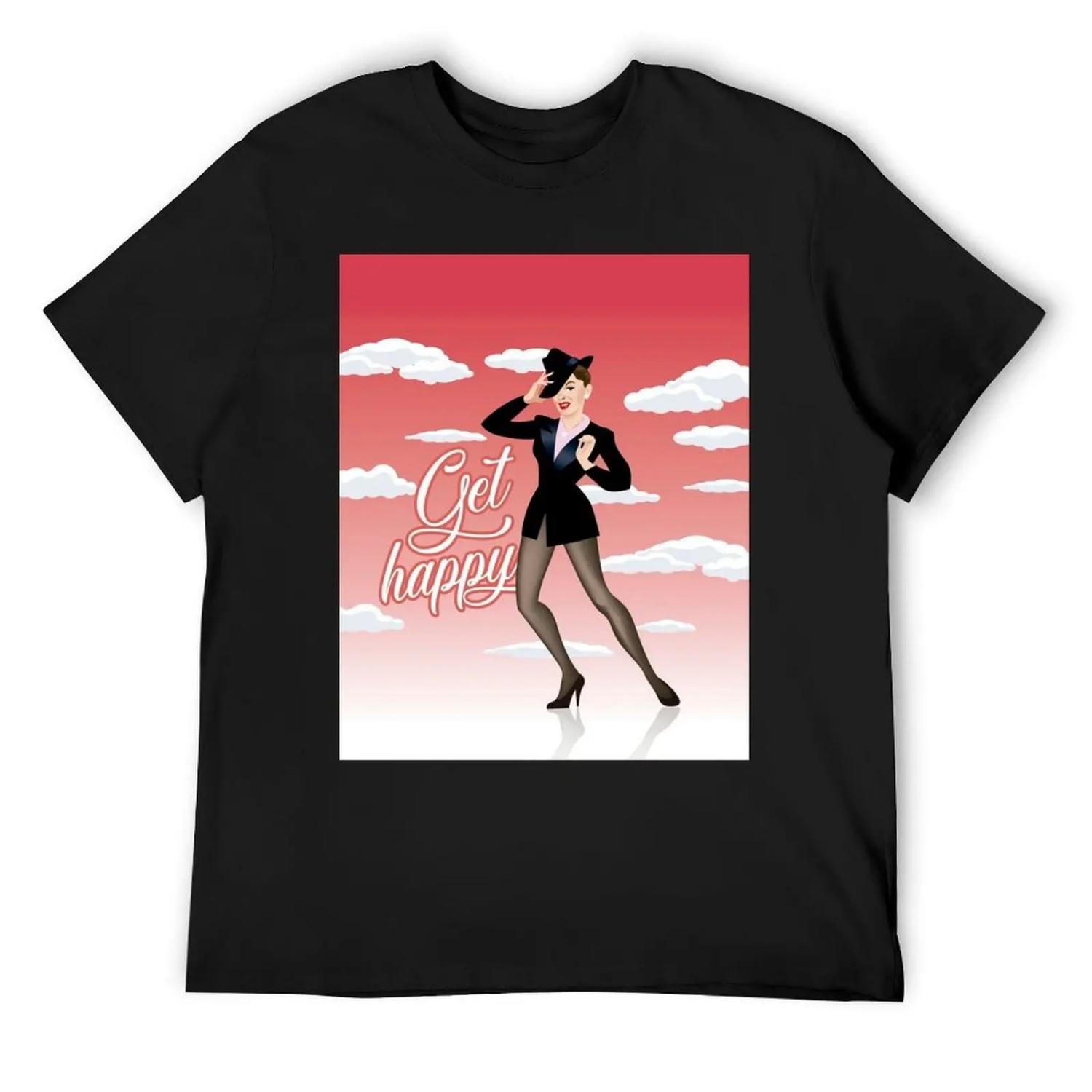

Get happy T-Shirt summer 2025 plain heavy weight t shirts for men XXXXXL
