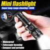 Mini Flashlight High Power Rechargeable LED Flashlight Waterpoof 16340 Battery Torch 3000LM  Tactical Lantern Multi Functional Zoom Mini Flashlight
