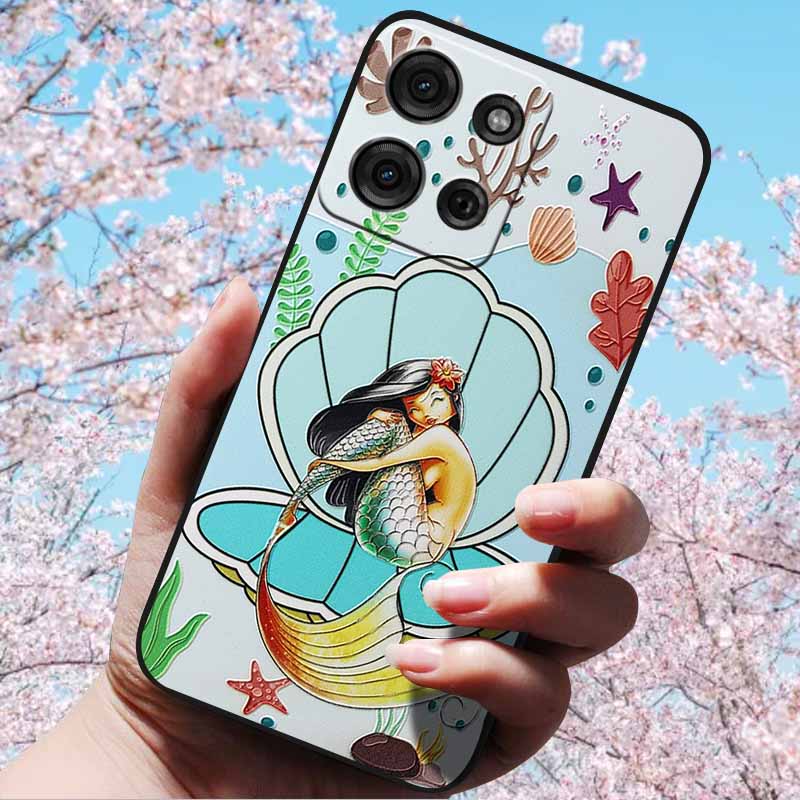 3D Relief Embossed Retro For Motorola Moto G15/ G15 Power Cases Soft Silicone Back Cover Case For Moto G75 5G 3D TPU Relief Case