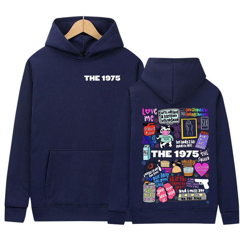 British Band The 1975 Lyric Graphic Hoodie Men Women's Hip Hop Fashion Pullover Sweatshirt Casual High Quality Oversized Hoodies