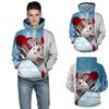 Cozy Men Xmas Hoodie Christmas Snowman Print Sweatshirt Soft Long Sleeves Top
