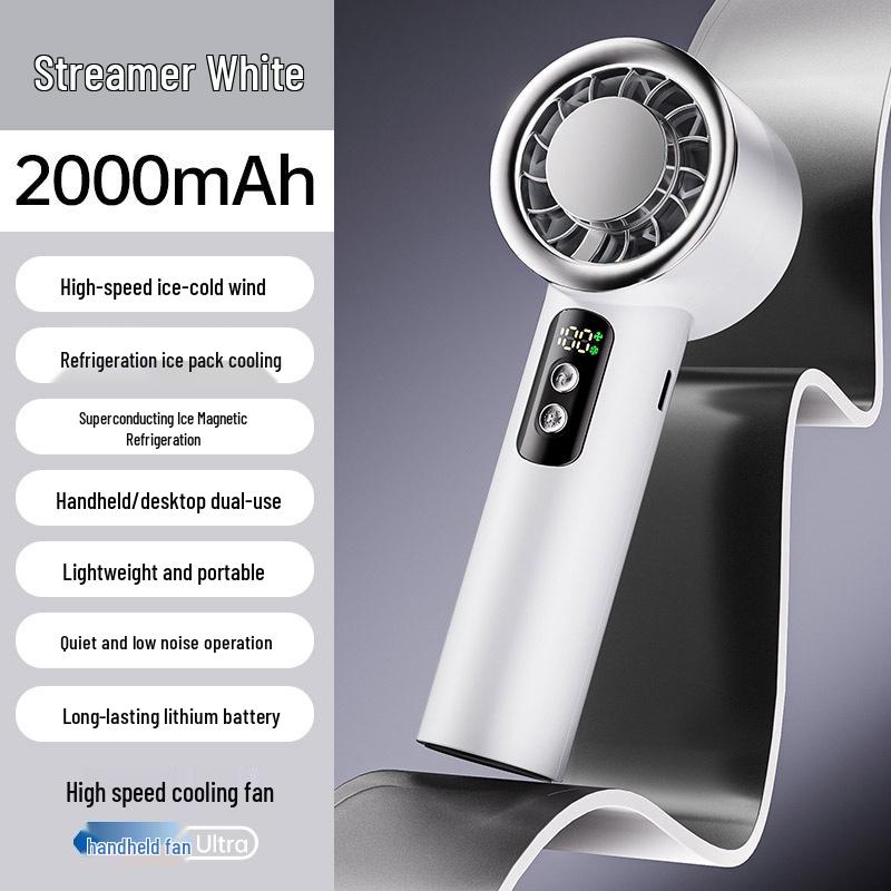 Rechargeable Handheld Turbo Ice Cooling Fan – Portable Electric Mini Fan