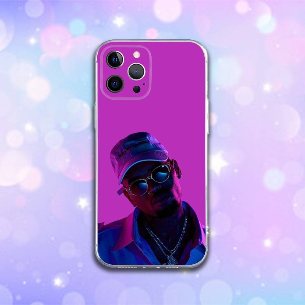 Rapper Chris B-Brown Phone Case For iPhone 16e,16,15,14,13,12,11 Plus,Pro,Max,XR,XS,X,Plus,SE,Mini Transparent Soft Cover