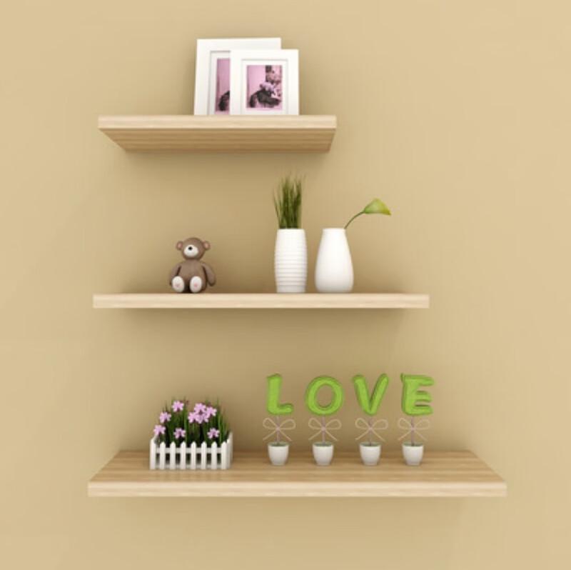 Versatile Engineered Wood Wall Shelf