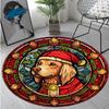 Animal Circular Rug - Office Decorative Carpet For Living Room Bedroom Door Mat Floor Rug Computer Chair Area Rug