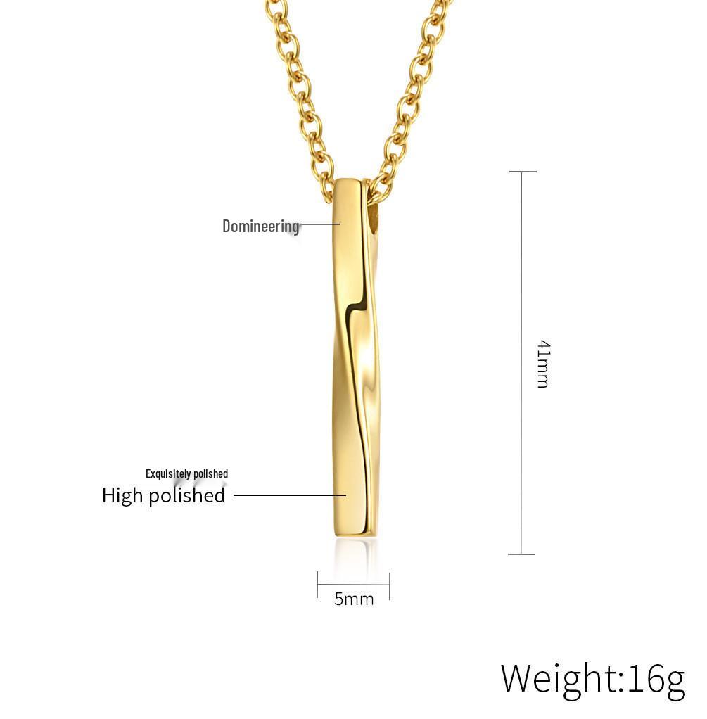 Elegant Square Mirror Stainless Steel Couple Necklace 2024