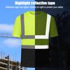Yousheng Men Reflective Clothes O-Neck Short Sleeve High Visibility T-Shirt with Mesh Panels Industrial Workwear